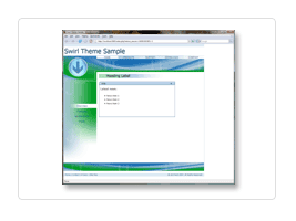 Components For PHP Lite Swirl Sample running in Firefox