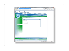 Components For PHP Lite Swirl Sample running in Internet Explorer 7